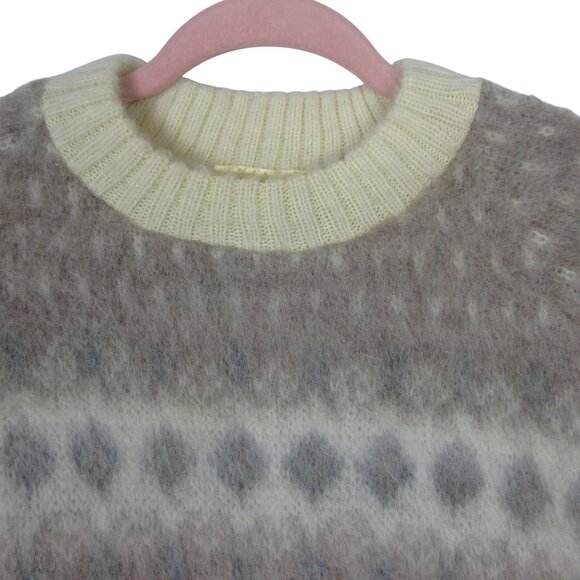 Icelandic by Ge-ka  Fair Isle Vintage Wool Crew Neck Sweater XL Made in England - Picture 2 of 7